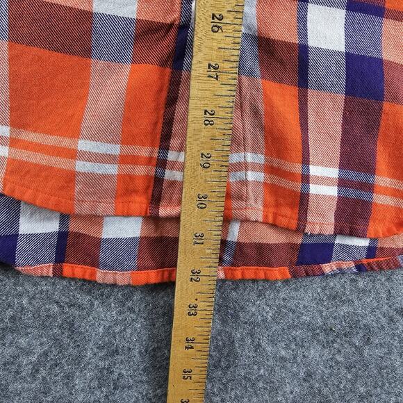 Clemson Tigers Flannel Shirt Plaid Button Up Long Sleeve Roll Tab UG Apparel 2X - Picture 6 of 11